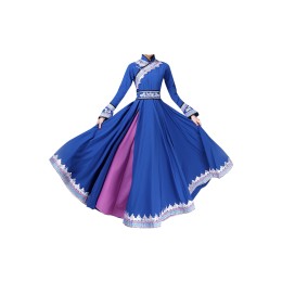 Design women's Mongolian dance costume performance costumes custom-made female modern ethnic style Mongolian costumes adult art test ethnic performance costumes SKDO010 Design women's Mongolian dance costume performance costumes custom-made female modern ethnic style Mongolian costumes adult art test ethnic performance costumes SKDO010